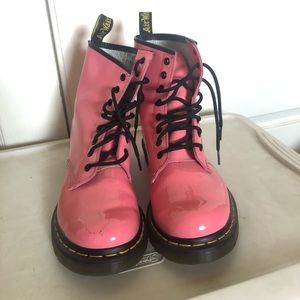 Neon pink dr martens